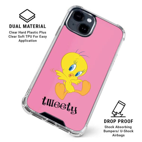 Looney Tunes Tweety Pinky iPhone 15 Clear Case