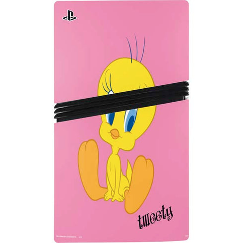 Looney Tunes Tweety Pinky PS5 Pro Disk Console Skin