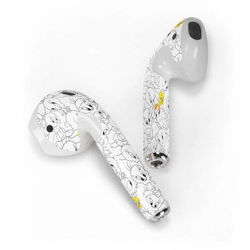 Looney Tunes Tweety Super Sized Pattern Apple AirPods Skin