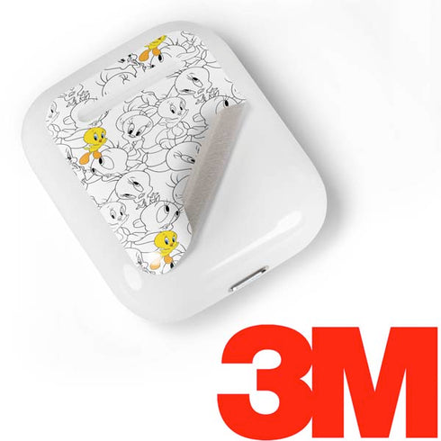 Looney Tunes Tweety Super Sized Pattern Apple AirPods Skin