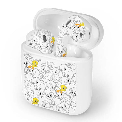 Looney Tunes Tweety Super Sized Pattern Apple AirPods Skin