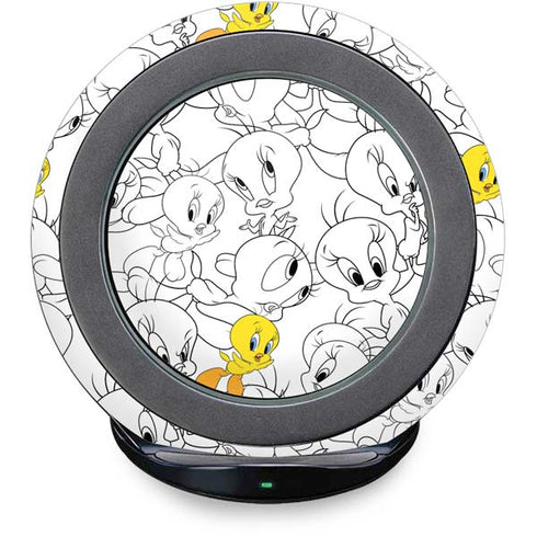 Looney Tunes Tweety Super Sized Pattern Fast Charge Wireless Charging Stand Skin