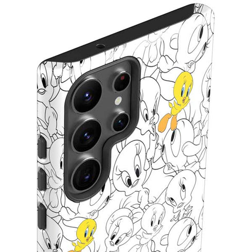 Looney Tunes Tweety Super Sized Pattern Galaxy S23 Ultra Pro Case