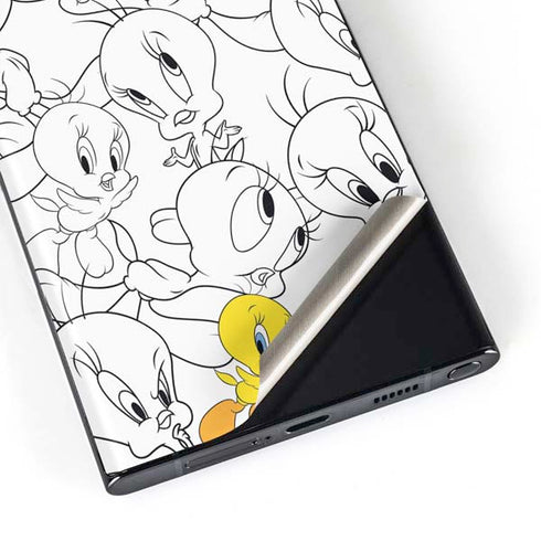 Looney Tunes Tweety Super Sized Pattern Galaxy Skins