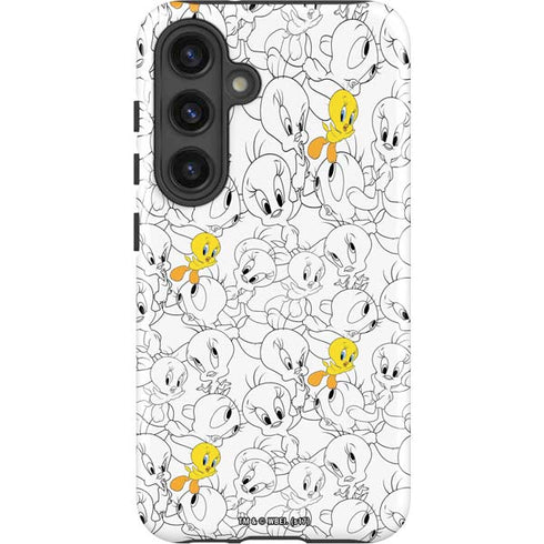 Looney Tunes Tweety Super Sized Pattern Galaxy S25 Impact Case