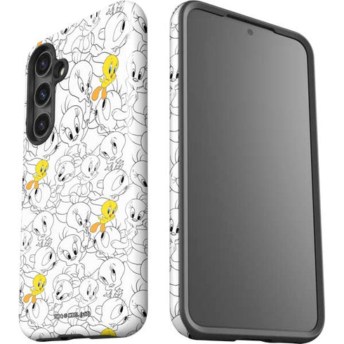 Looney Tunes Tweety Super Sized Pattern Galaxy S25 Plus Impact Case