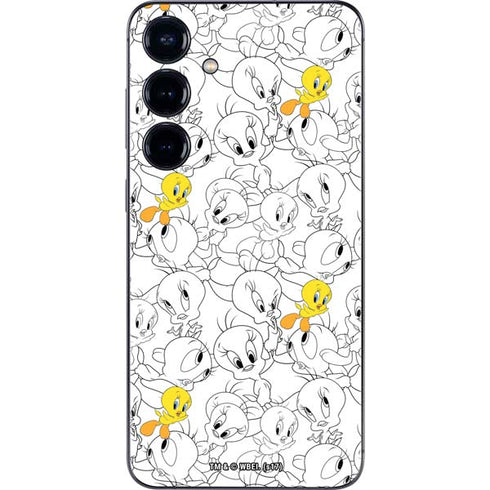 Looney Tunes Tweety Super Sized Pattern Galaxy S24 Plus Skin