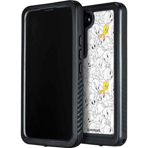 Looney Tunes Tweety Super Sized Pattern Galaxy S24 Plus Waterproof Case