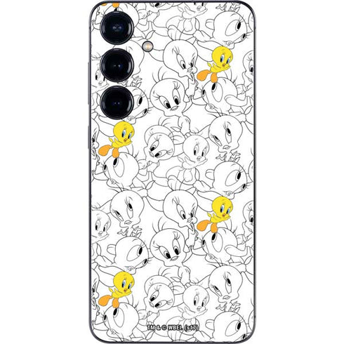 Looney Tunes Tweety Super Sized Pattern Galaxy S25 Skin
