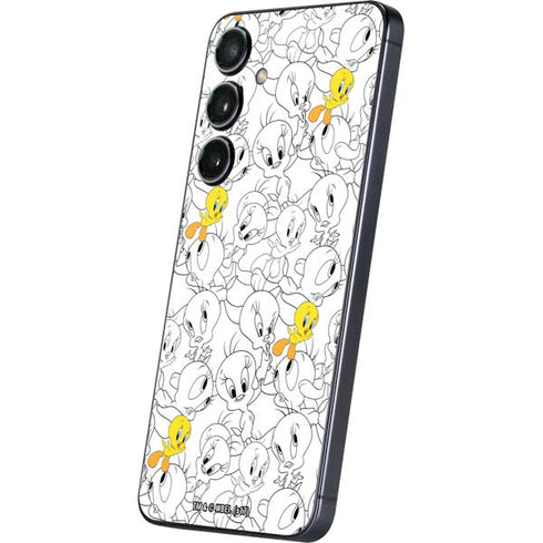 Looney Tunes Tweety Super Sized Pattern Galaxy S25 Skin