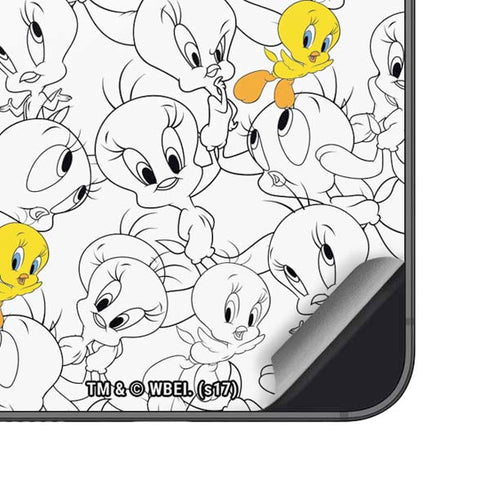 Looney Tunes Tweety Super Sized Pattern Galaxy S25 Skin