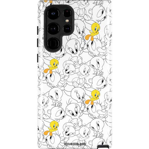 Looney Tunes Tweety Super Sized Pattern Galaxy Cases