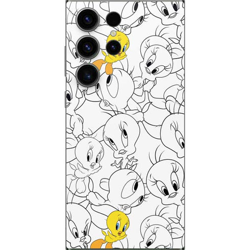 Looney Tunes Tweety Super Sized Pattern Galaxy S25 Ultra Skin