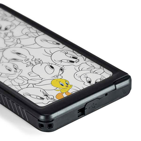 Looney Tunes Tweety Super Sized Pattern Galaxy S24 Ultra Waterproof Case