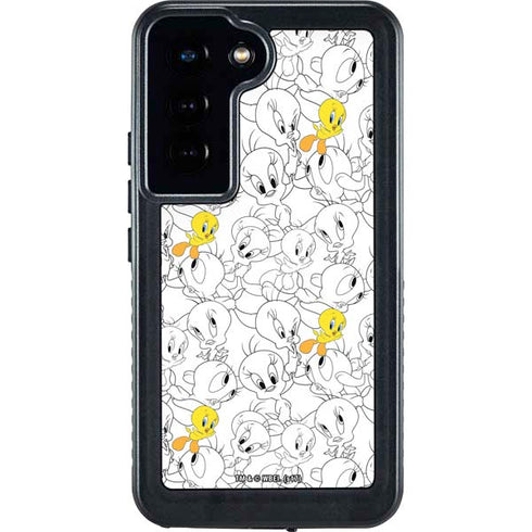 Looney Tunes Tweety Super Sized Pattern Galaxy S24 Waterproof Case