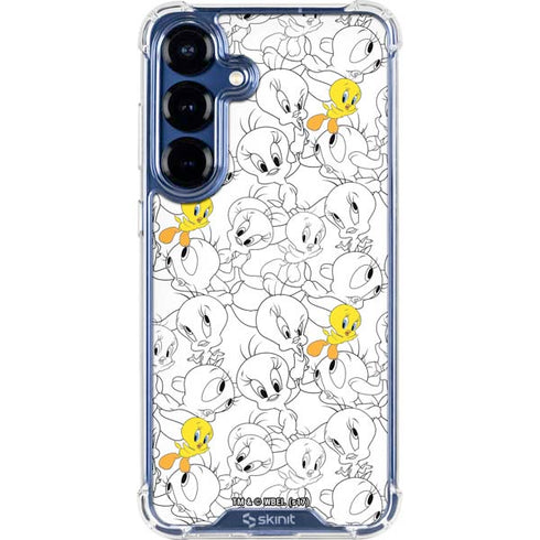 Looney Tunes Tweety Super Sized Pattern Galaxy S25 Plus Clear Case