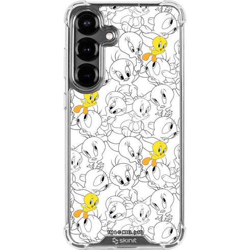 Looney Tunes Tweety Super Sized Pattern Galaxy S26 Clear Case