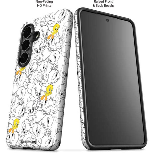 Looney Tunes Tweety Super Sized Pattern Galaxy S26 Impact Case