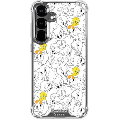 Looney Tunes Tweety Super Sized Pattern Galaxy S26 Plus Clear Case