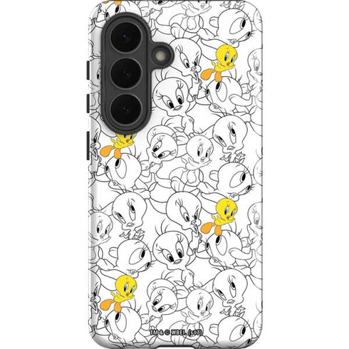 Looney Tunes Tweety Super Sized Pattern Galaxy S26 Plus Impact Case