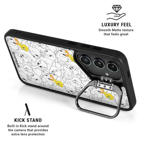 Looney Tunes Tweety Super Sized Pattern Galaxy S26 Plus Kickstand Case