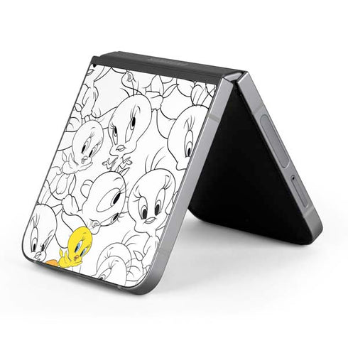 Looney Tunes Tweety Super Sized Pattern Galaxy Z Flip6 Skin