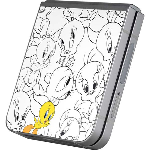 Looney Tunes Tweety Super Sized Pattern Galaxy Z Flip6 Skin