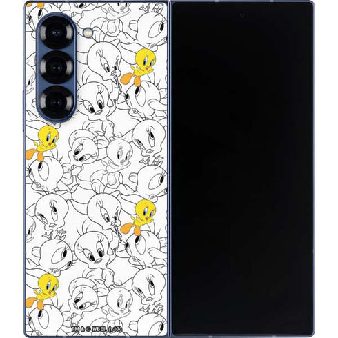Looney Tunes Tweety Super Sized Pattern Galaxy Z Fold6 Skin