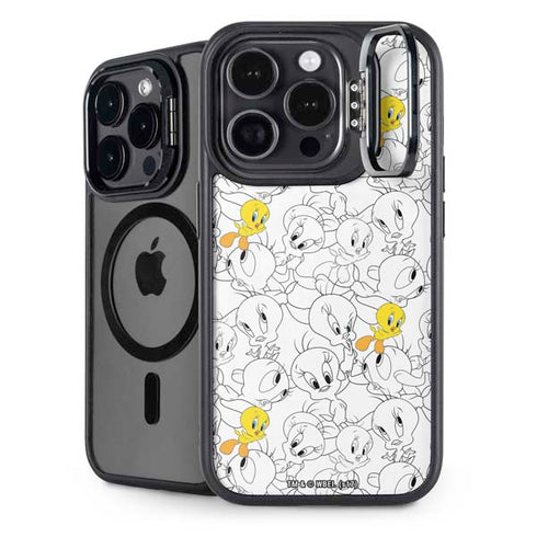 Looney Tunes Tweety Super Sized Pattern iPhone 15 Pro Kickstand Case