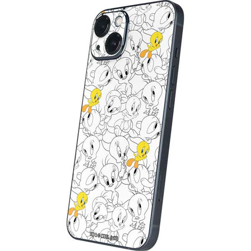 Looney Tunes Tweety Super Sized Pattern iPhone 15 Skin
