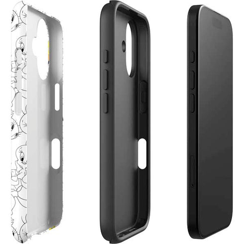 Looney Tunes Tweety Super Sized Pattern iPhone 16 Plus Impact Case
