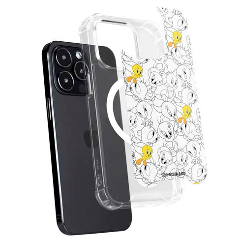 Looney Tunes Tweety Super Sized Pattern iPhone 16 Pro MagSafe Case