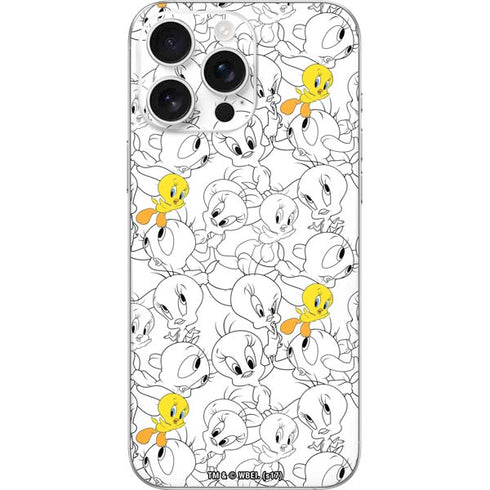 Looney Tunes Tweety Super Sized Pattern iPhone 16 Pro Max Skin