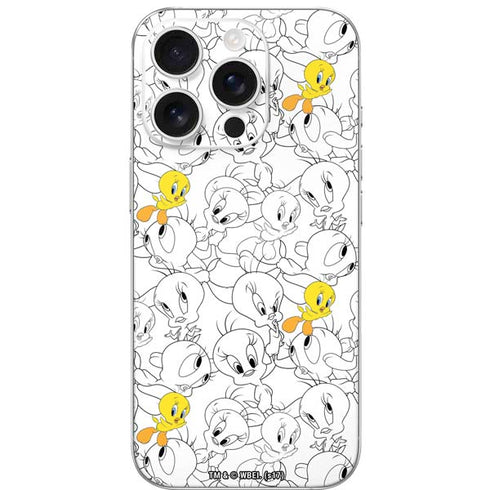Looney Tunes Tweety Super Sized Pattern iPhone 16 Pro Skin