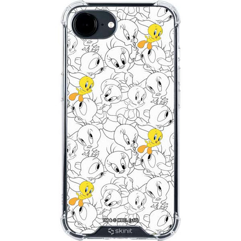 Looney Tunes Tweety Super Sized Pattern iPhone 16e Clear Case