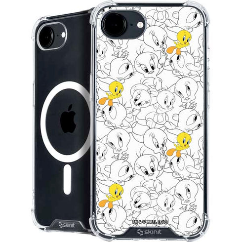 Looney Tunes Tweety Super Sized Pattern iPhone 16e MagSafe Case