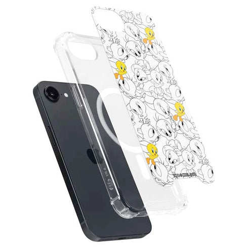 Looney Tunes Tweety Super Sized Pattern iPhone 16e MagSafe Case