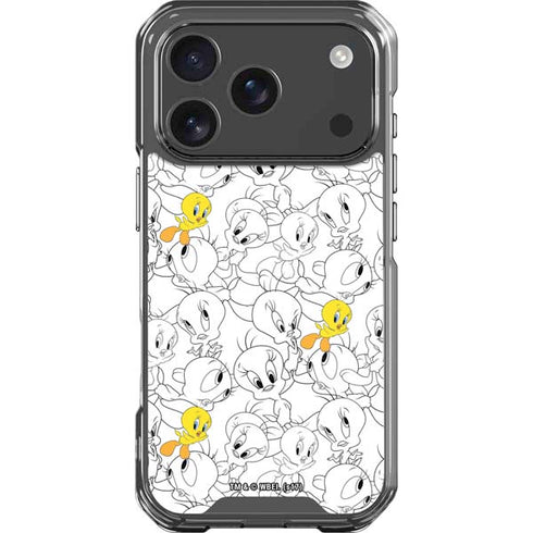 Looney Tunes Tweety Super Sized Pattern iPhone 18 Pro Clear Case