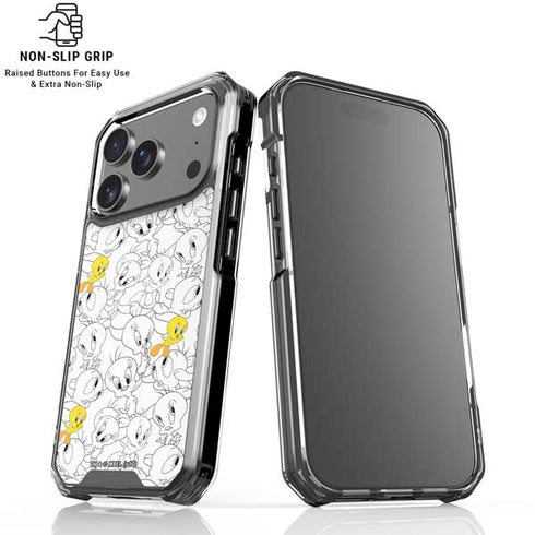 Looney Tunes Tweety Super Sized Pattern iPhone 18 Pro Clear Case