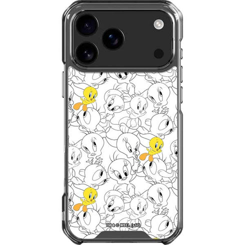 Looney Tunes Tweety Super Sized Pattern iPhone 18 Pro Max Clear Case