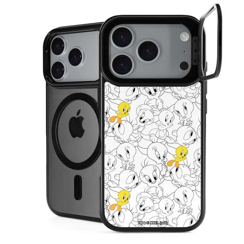 Looney Tunes Tweety Super Sized Pattern iPhone 18 Pro Max Kickstand Case