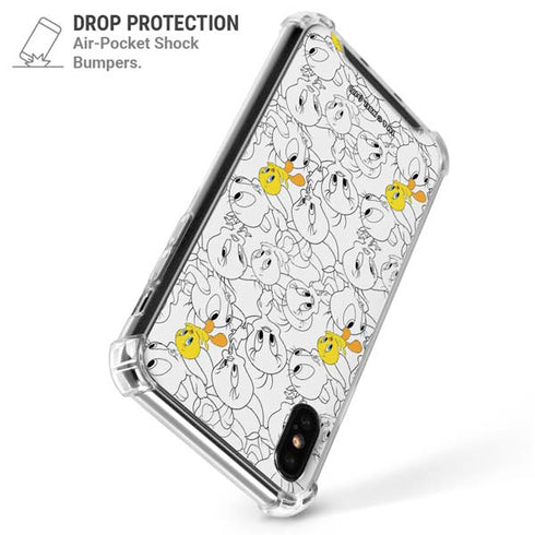 Looney Tunes Tweety Super Sized Pattern iPhone X/XS Clear Case