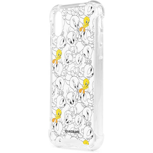 Looney Tunes Tweety Super Sized Pattern iPhone XS Clear Case