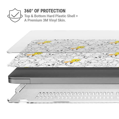 Looney Tunes Tweety Super Sized Pattern MacBook Pro 14in (2021-24) Case plus Skin