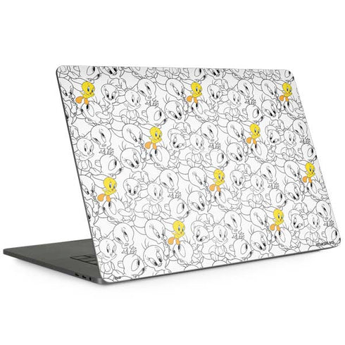 Looney Tunes Tweety Super Sized Pattern MacBook Skins