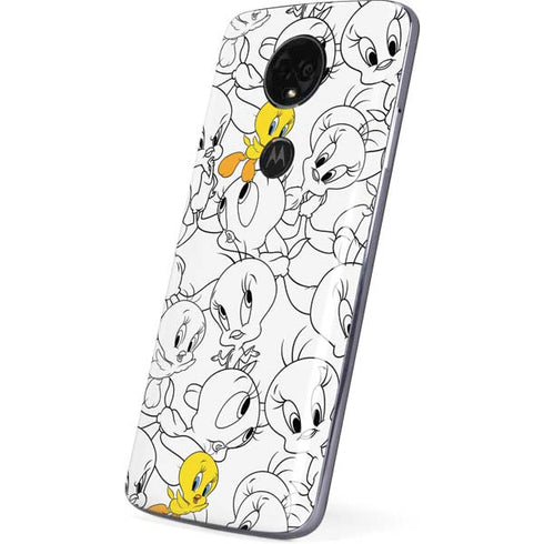 Looney Tunes Tweety Super Sized Pattern Moto E5 Plus Skin