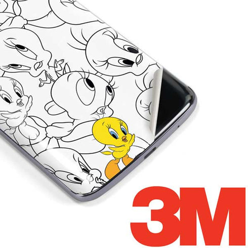 Looney Tunes Tweety Super Sized Pattern Moto E5 Plus Skin