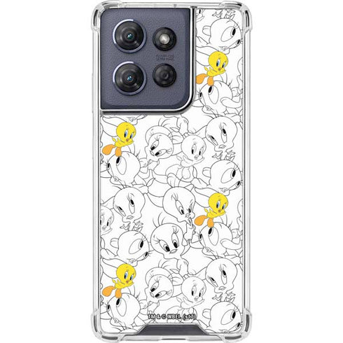 Looney Tunes Tweety Super Sized Pattern Moto G Play 5G (2025) Clear Case