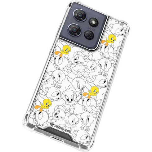 Looney Tunes Tweety Super Sized Pattern Moto G Play 5G (2025) Clear Case