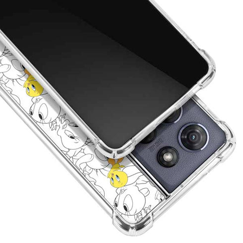 Looney Tunes Tweety Super Sized Pattern Moto G Play 5G (2025) Clear Case